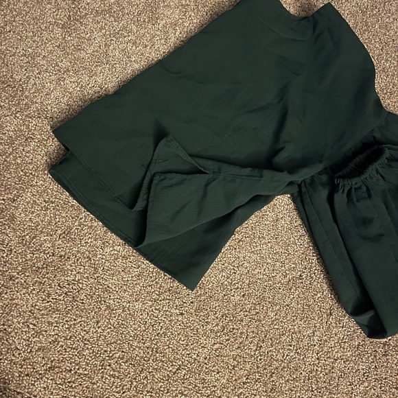 Blu Pepper - Green cropped top with loose sleeves - Picture 3 of 5